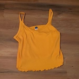 Yellow crop top